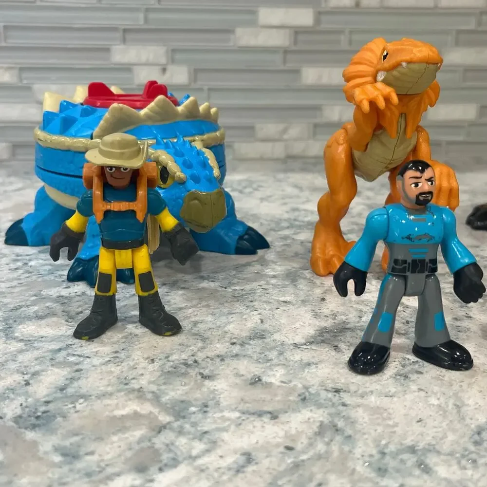 Fisher Price Imaginext Jurassic World Ankylosaurus Raptor Dino Riders Figures